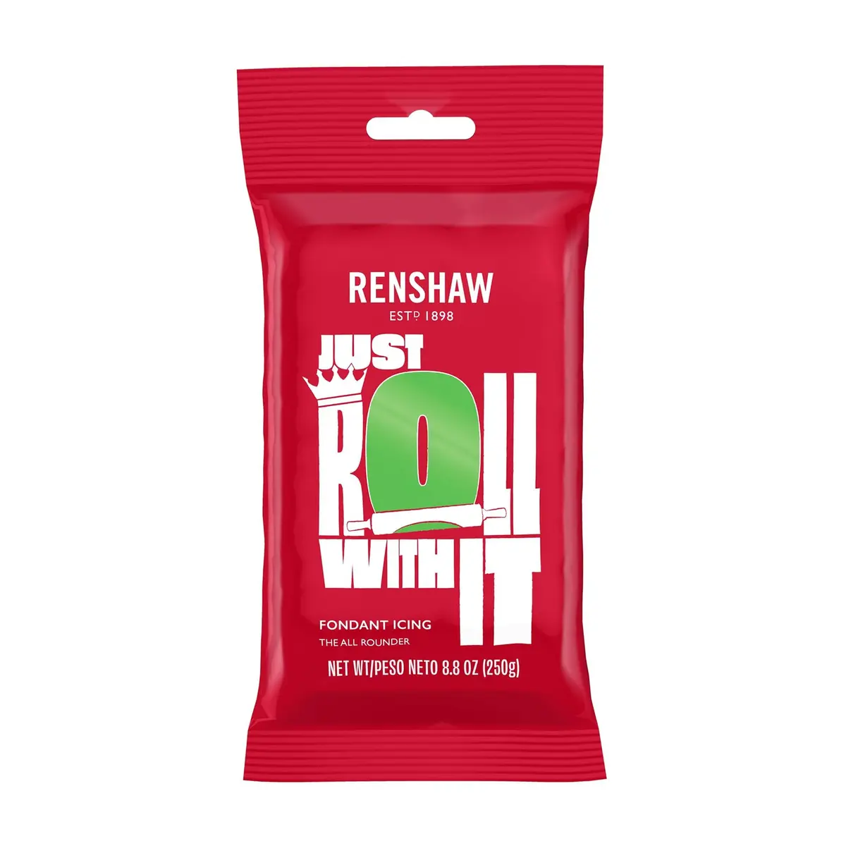 Renshaw Green Fondant Icing for Cake Decorating - 8.8 Oz | Easy to Use, Professional-Grade Edible Fondant - main product image