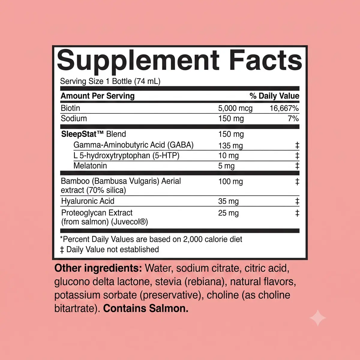 Dream Water Beauty Sleep Aid Drink Supplement; Melatonin 5mg, GABA, 5-HTP, Plus Biotin for Healthy Skin, Hair and Nails; 2.5 oz Liquid Sleep Shots, Sleepy Melon 24-Count | Supports Restful Sleep & Skin Health - view 3