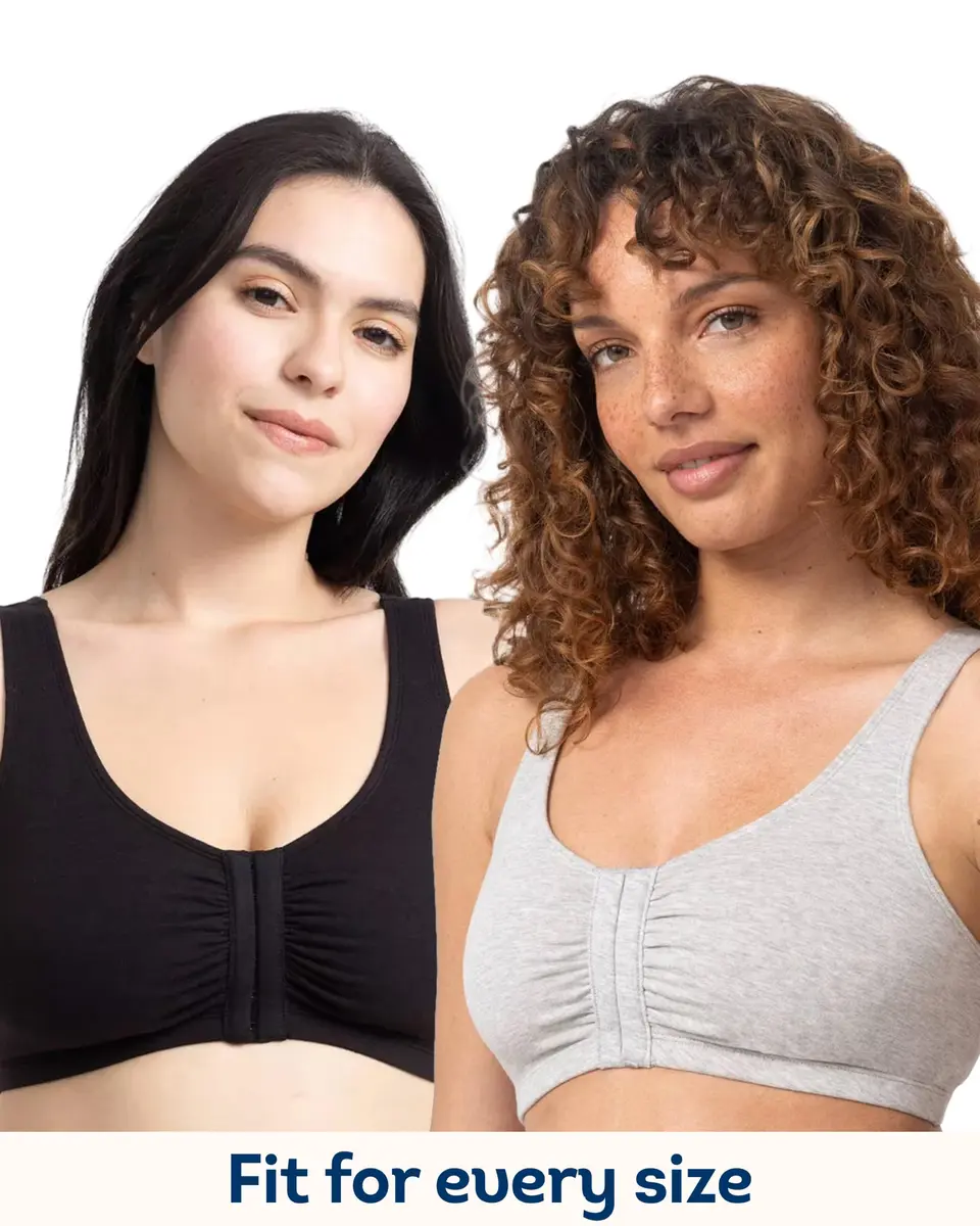 Fruit of the Loom Women's Front-Close Sports Bra Multi-Pack | Soft Cotton, Easy On & Off, Full Coverage (70-120 chars) - view 6