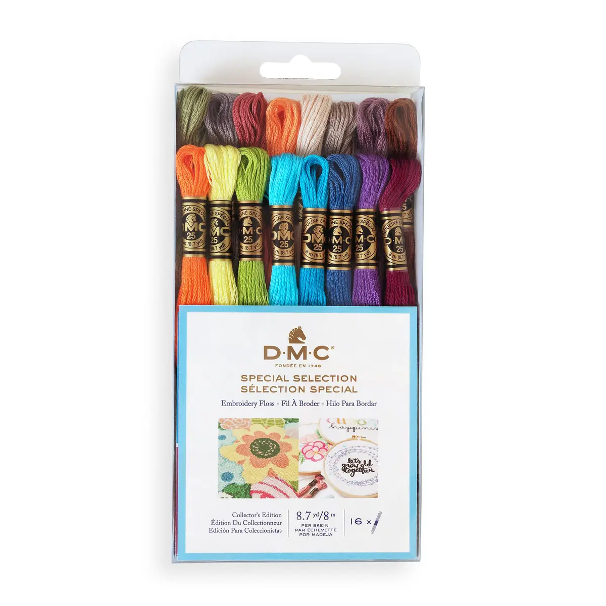 DMC Embroidery Floss Special Selection Pack - 16 Skeins | 8.7 Yards Each - main product image