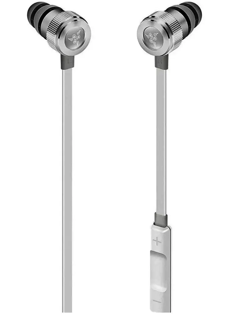 Razer Hammerhead Earbuds for iOS: DAC - Custom-Tuned Dual-Driver Technology - Aluminum Frame - Lightning Connector - Mercury White - view 3