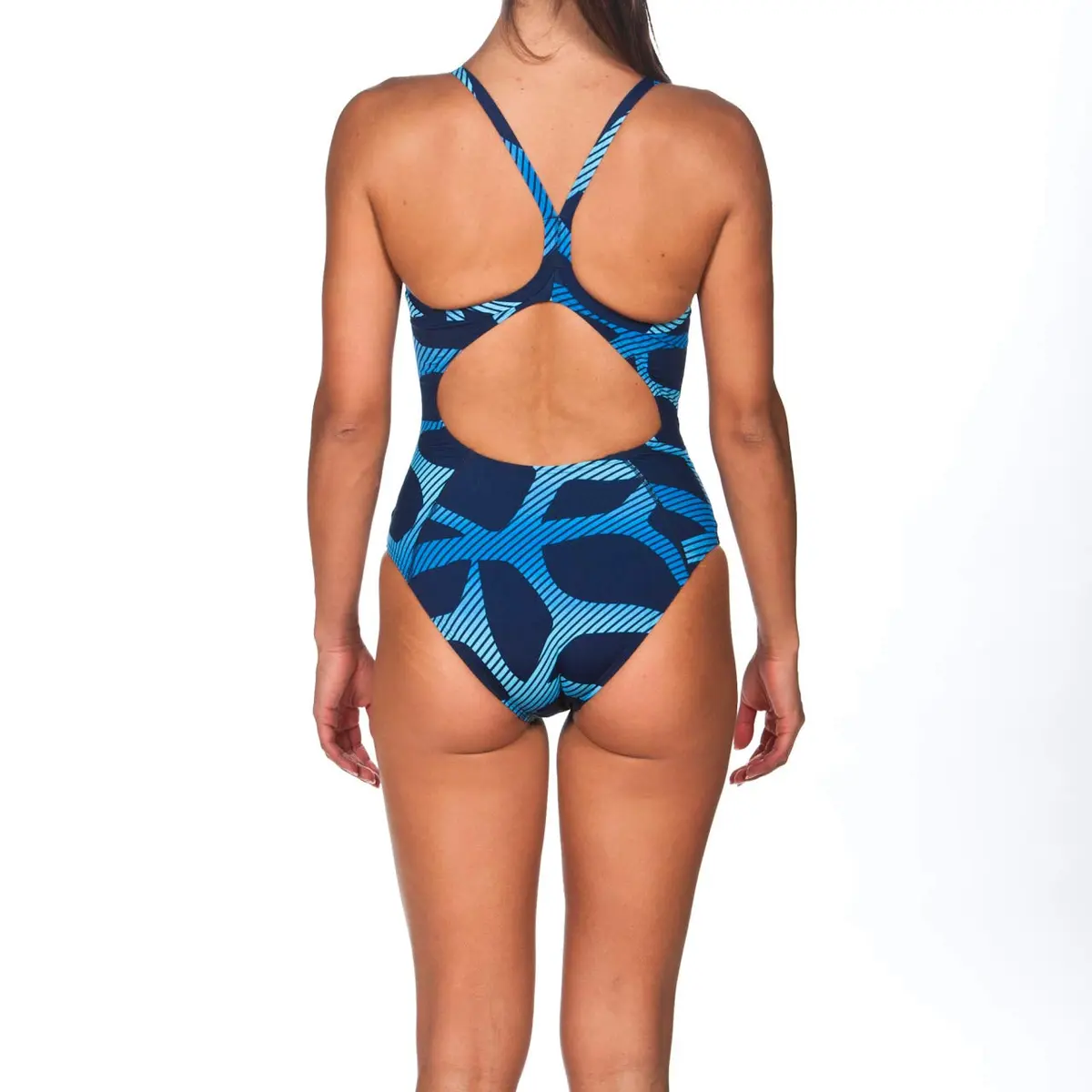 ARENA Spider Light Drop Back MaxLife One Piece Swimsuit, Navy - Navy, 26 | Chlorine-Resistant, Comfortable Fit - view 5