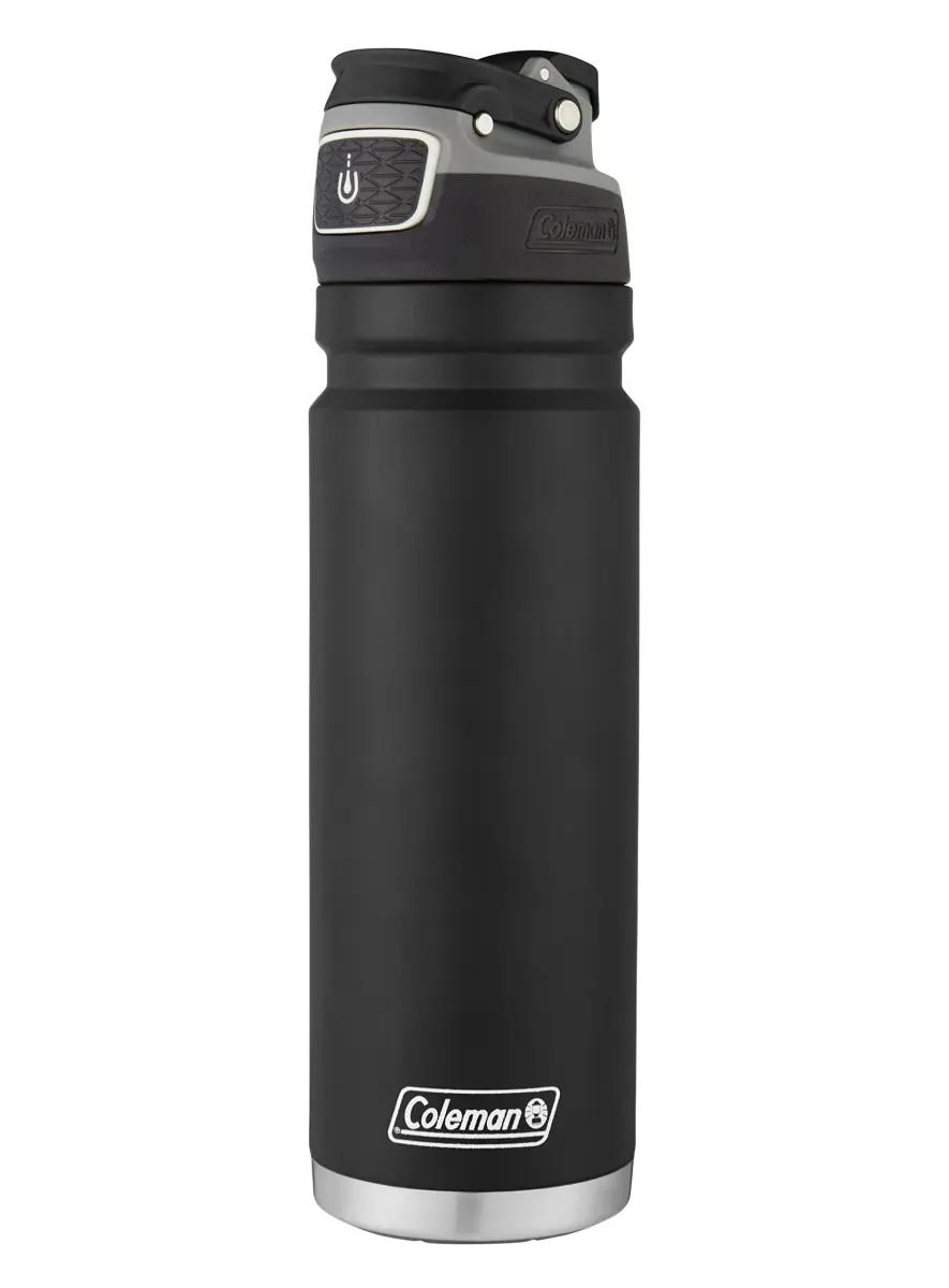 Coleman Autoseal FreeFlow Stainless Steel Water Bottle, Black, 24oz (710ml) | Keeps Cold 31 Hrs - view 5