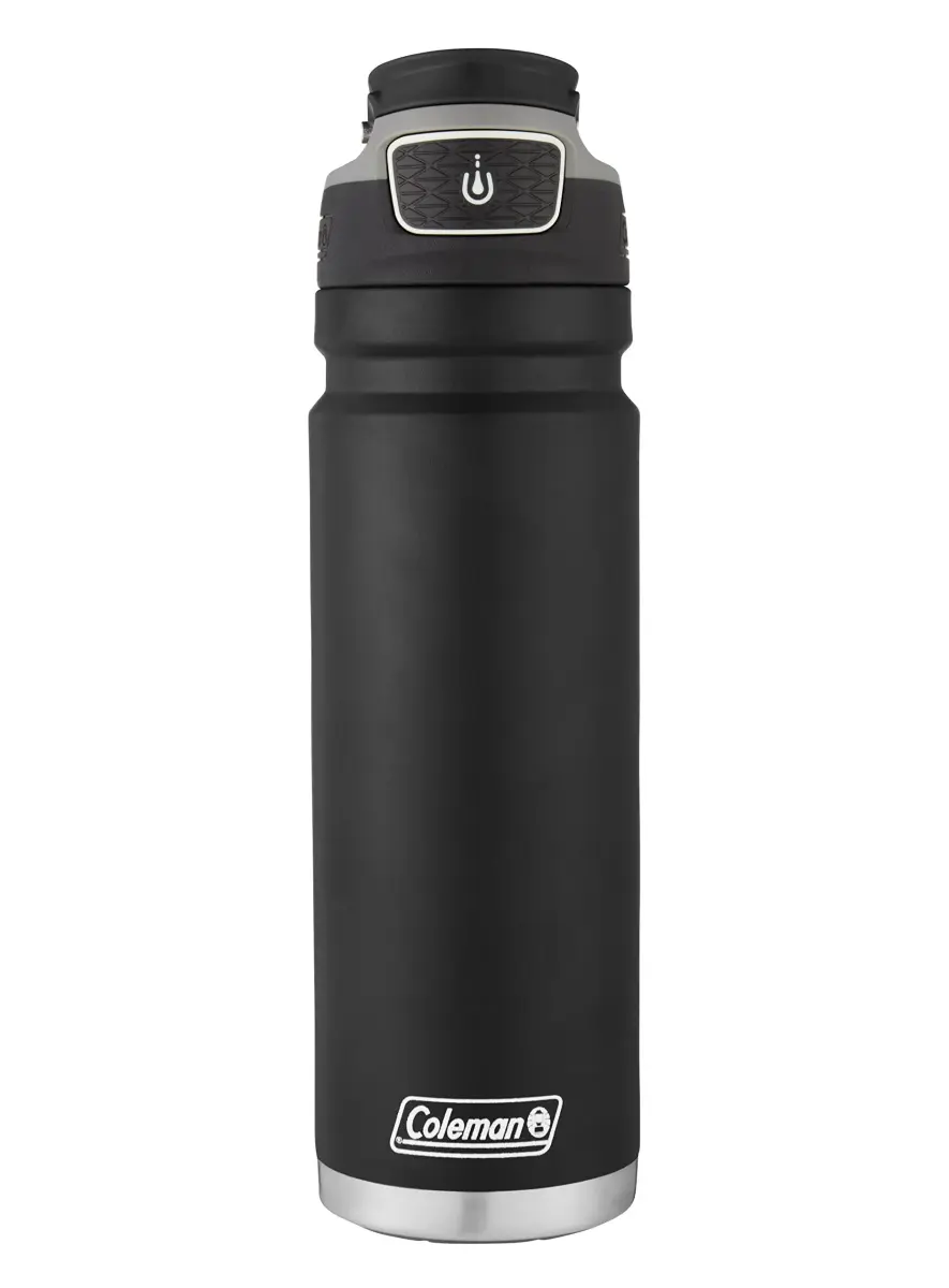 Coleman Autoseal FreeFlow Stainless Steel Water Bottle, Black, 24oz (710ml) | Keeps Cold 31 Hrs - view 3