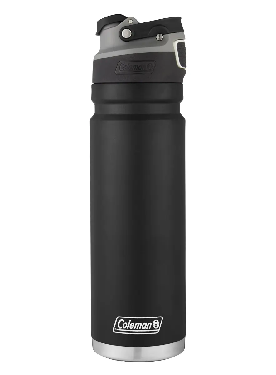 Coleman Autoseal FreeFlow Stainless Steel Water Bottle, Black, 24oz (710ml) | Keeps Cold 31 Hrs - view 4