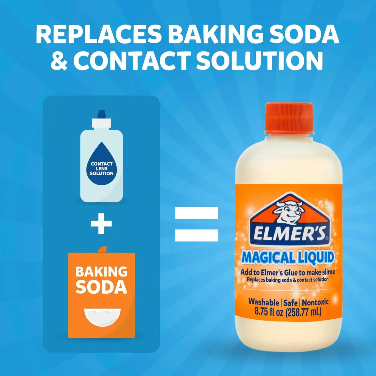 Elmer's Magical Liquid Slime Activator Solution 259ml (8.75 fl oz) | Updated Formula for Double Slime Output - view 2