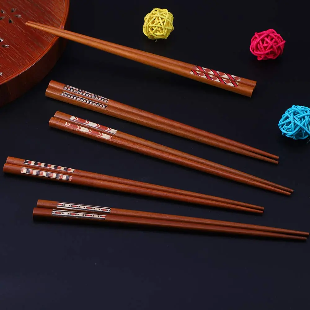 Antner Handmade Japanese Natural Wooden Chopsticks Gift Set with Box, 5 Pairs, 22.8 cm (9 inches) - view 8