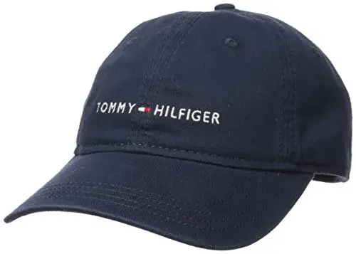 Tommy Hilfiger Men's Logo Dad Baseball Cap - Tommy Navy | 100% Cotton, Adjustable Fit - main product image