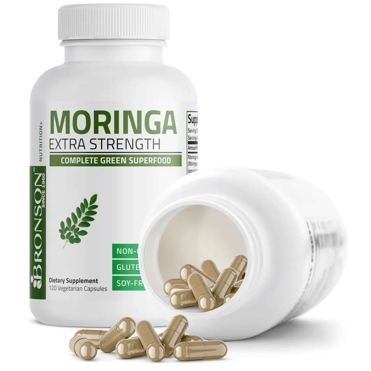 Bronson Moringa Extra Strength Leaf Extract | 120 Vegetarian Capsules for Overall Wellness - view 4