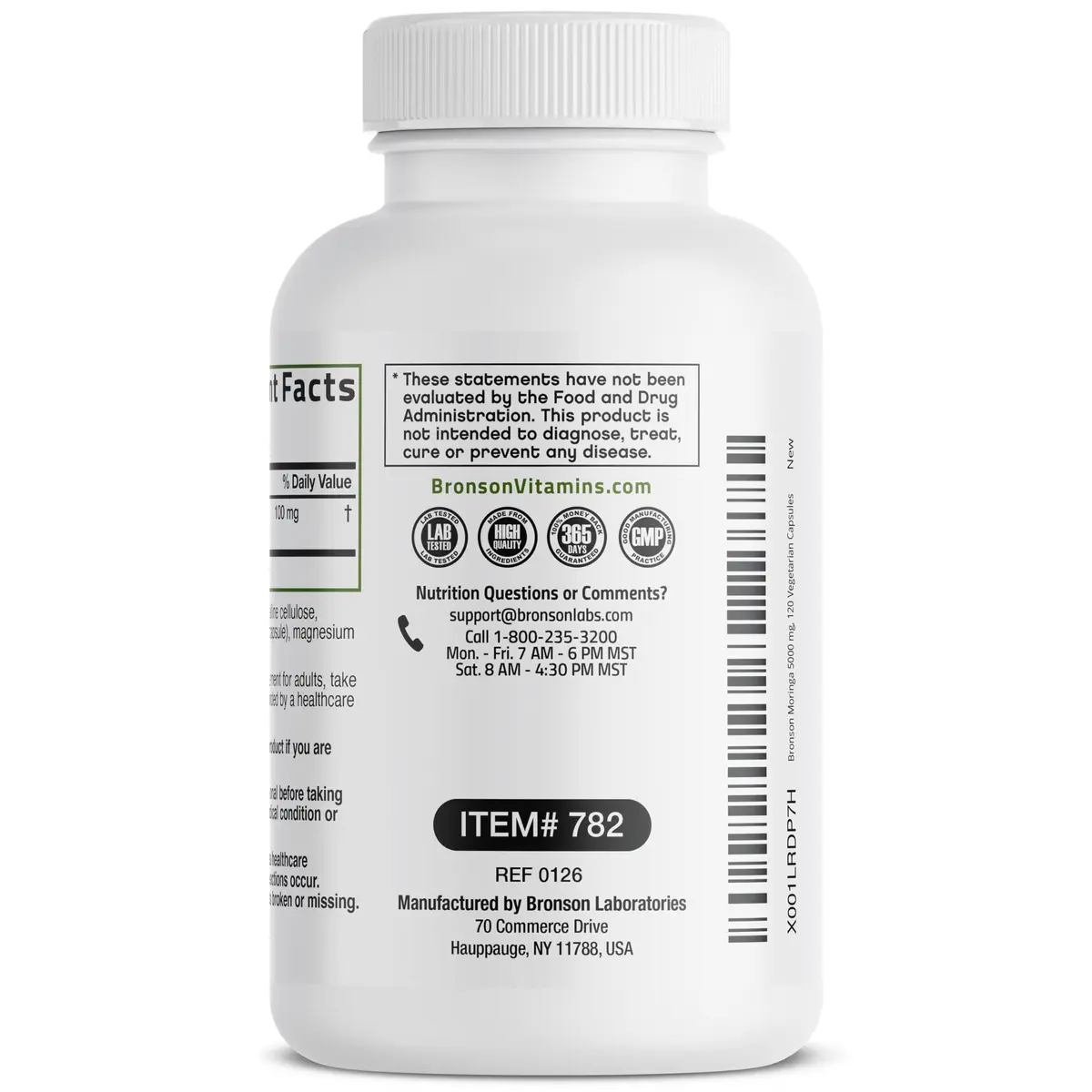 Bronson Moringa Extra Strength Leaf Extract | 120 Vegetarian Capsules for Overall Wellness - view 5
