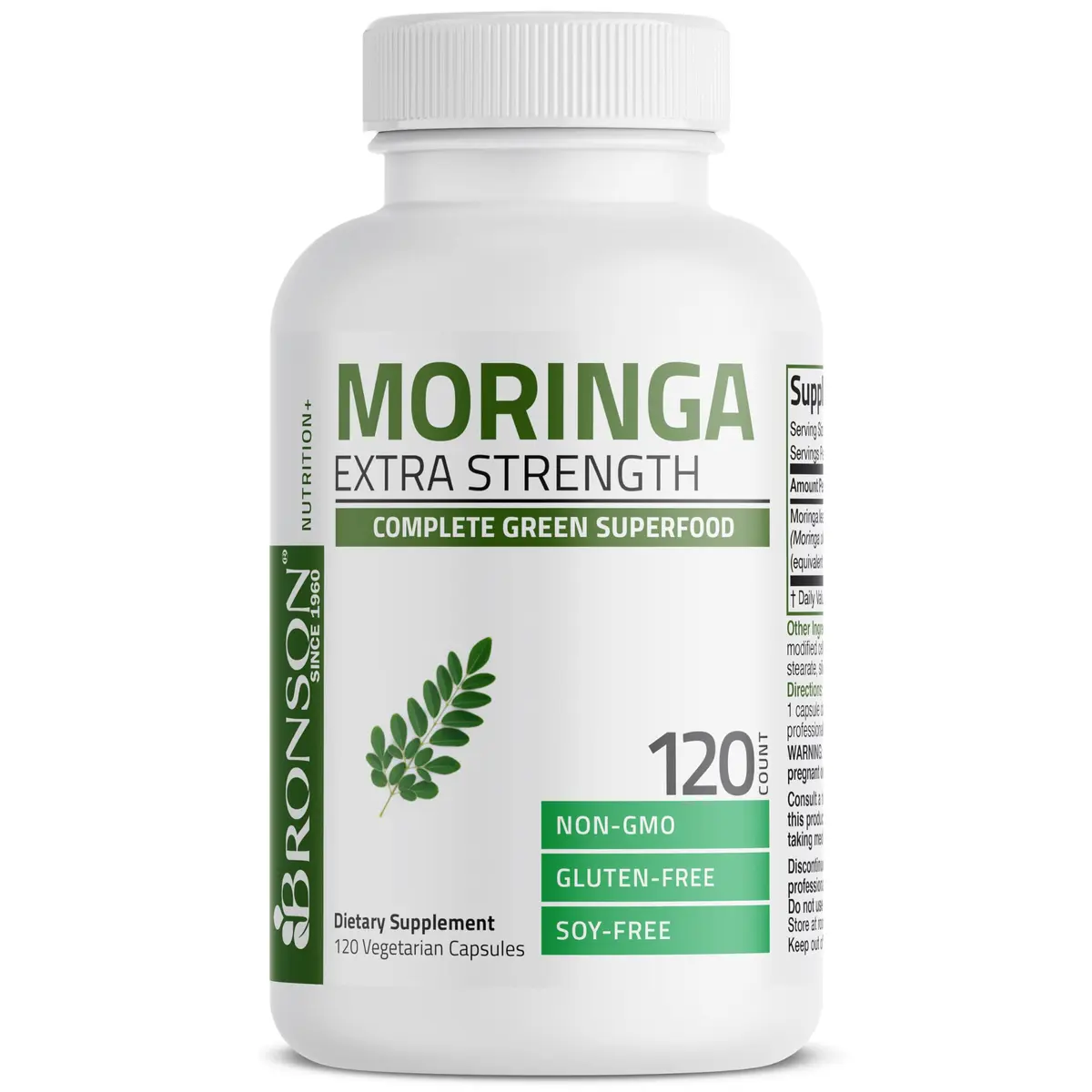 Bronson Moringa Extra Strength Leaf Extract | 120 Vegetarian Capsules for Overall Wellness - view 3