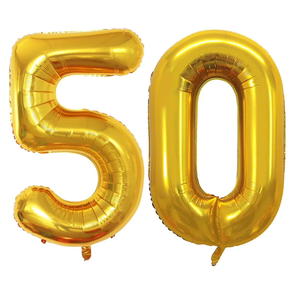 GOER Number 50 Balloons 42 Inch Gold | Reinforced Jumbo Foil Helium Balloons for 50th Anniversary - main product image
