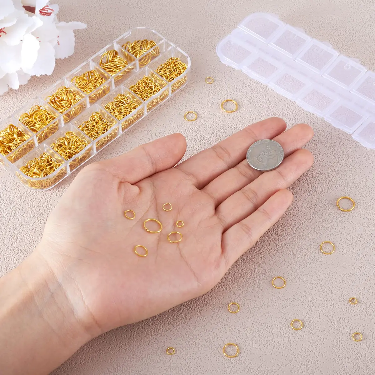 PH PandaHall Jewelry Findings 4-10mm Golden Jump Rings | Jewelry Making Components - view 6