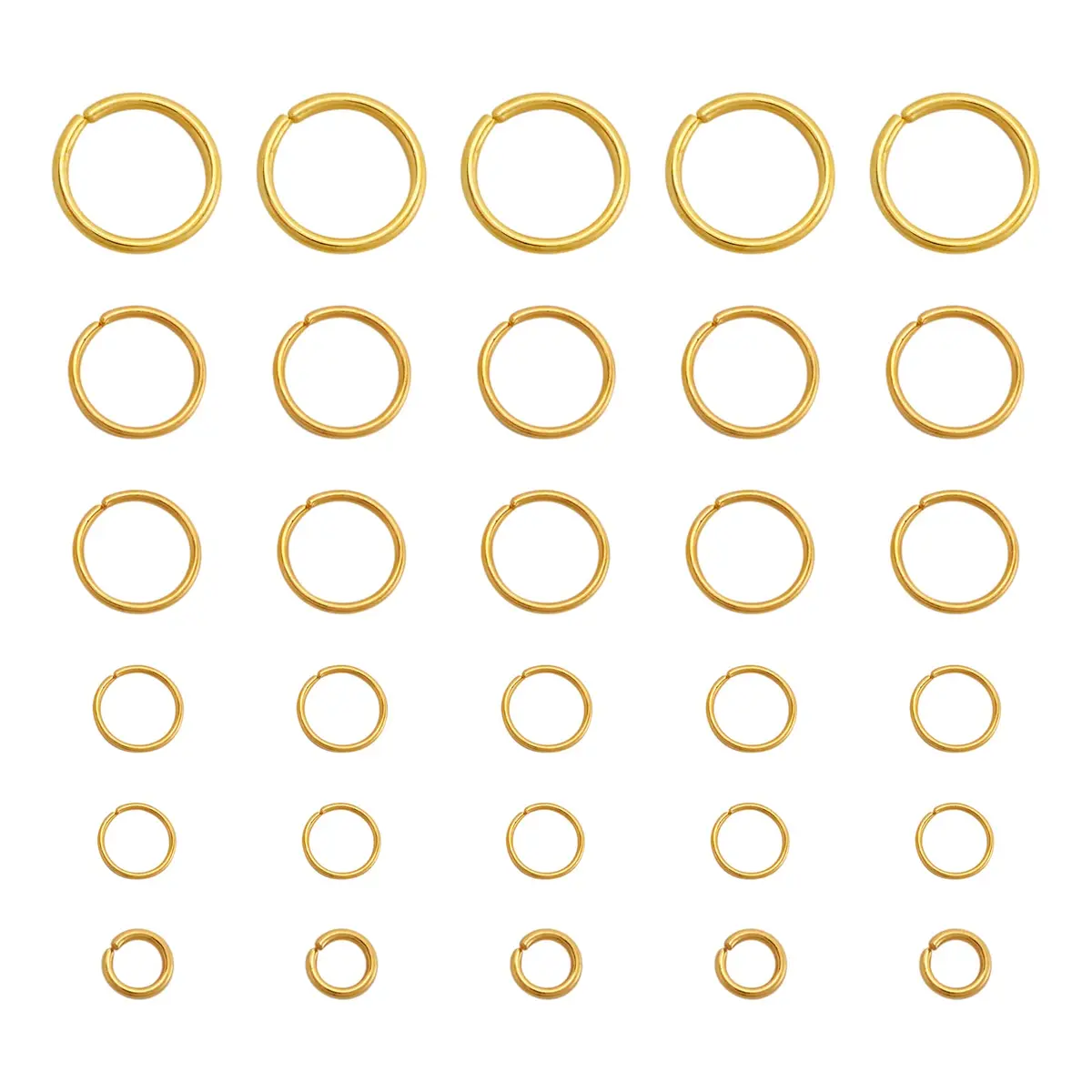 PH PandaHall Jewelry Findings 4-10mm Golden Jump Rings | Jewelry Making Components - view 2