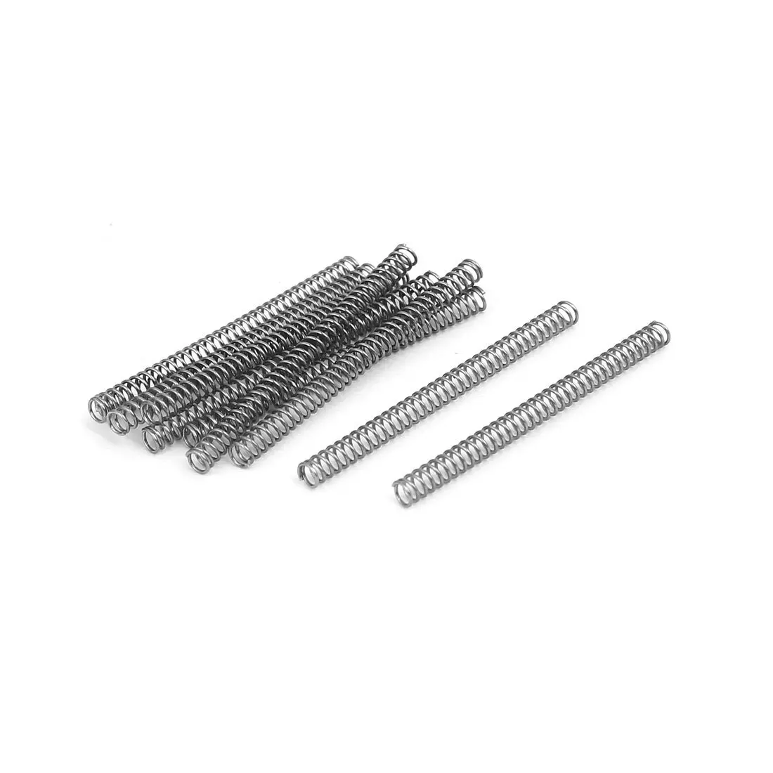 uxcell 3mm OD x 40mm L Compression Springs (10 Pcs, Silver) | Stainless Steel Coil - main product image
