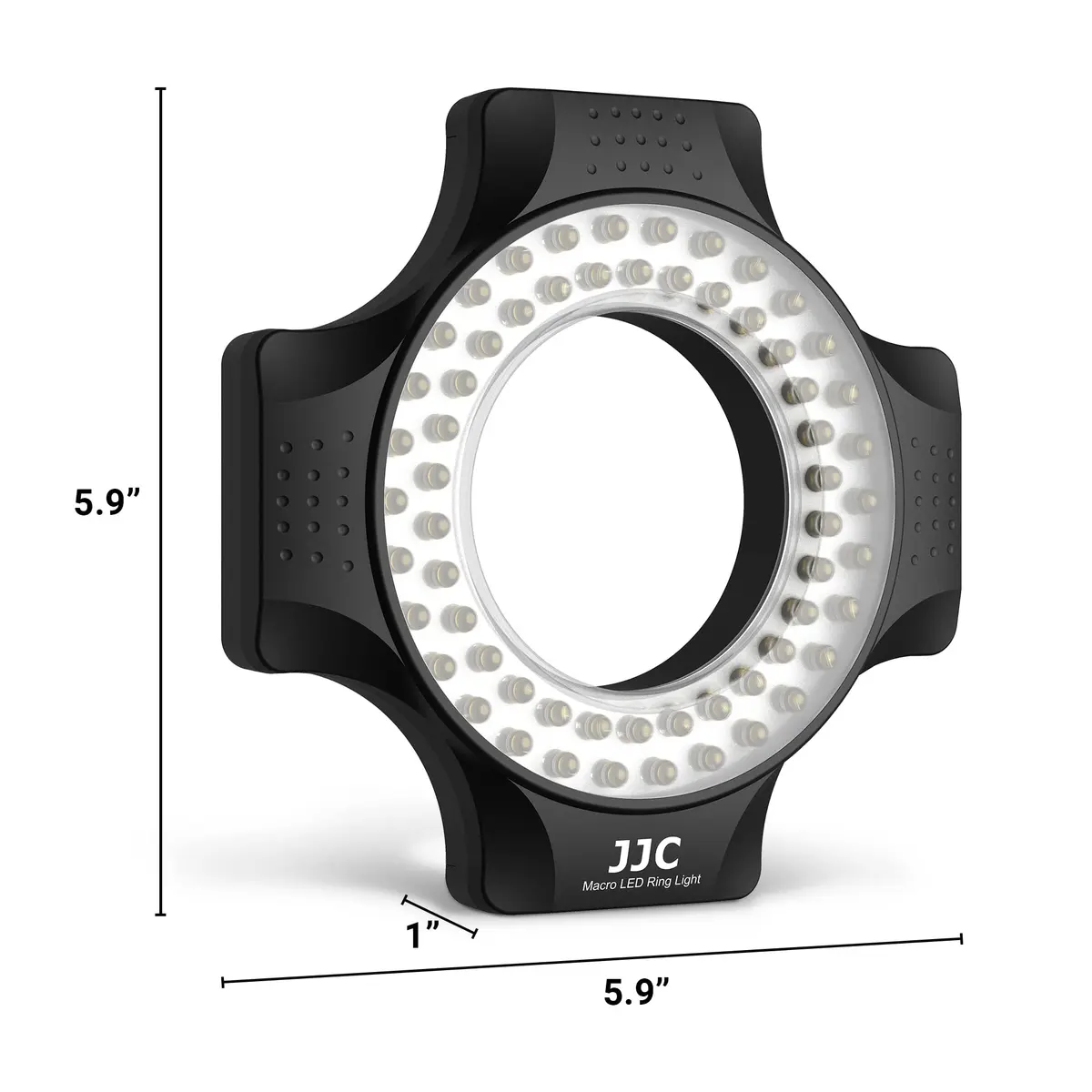 JJC Macro Ring Light with 49/52/55/58/62/67mm Adapter Rings | Bright Macro & Portrait Lighting - view 7