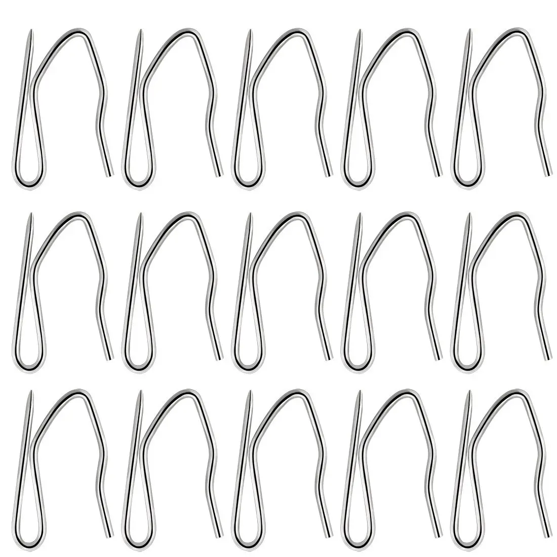 Nydotd Stainless Steel Curtain Hooks 58PCS | Rustproof Pin-On Hooks for Shower & Window (1.2 inch) - view 8
