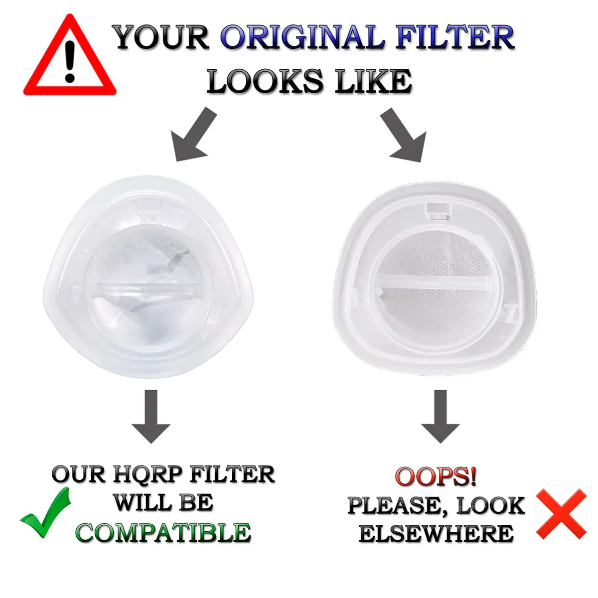 HQRP 10-Pack Washable Filter for Black+Decker Hand Vacuums | Compatible with HNV115B, HNV115J, HNV215B, HNV220B Series - view 3