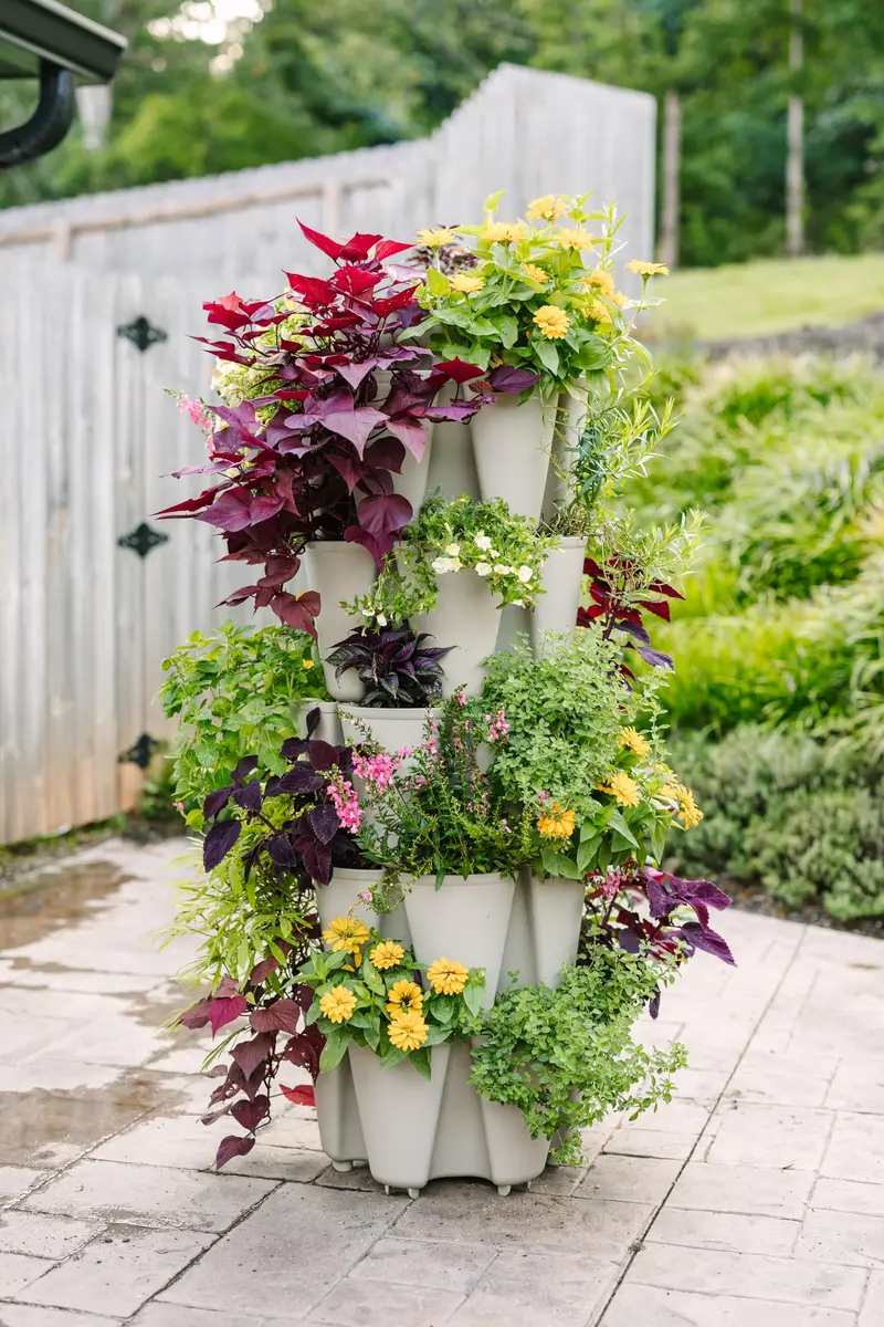 Greenstalk 5 Tier Vertical Garden Planter with Internal Watering System | Grow Vegetables & Flowers - view 7