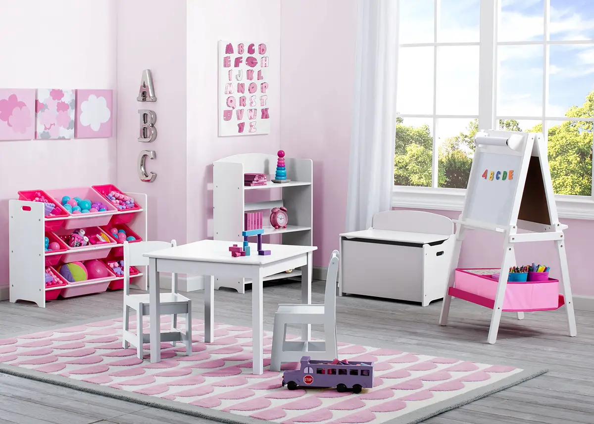 Delta Children MySize Bookshelf Bianca White | Kid-Sized, Sturdy Wood, Safe & Durable (24.63in W x 10.5in D x 33in H) - view 5