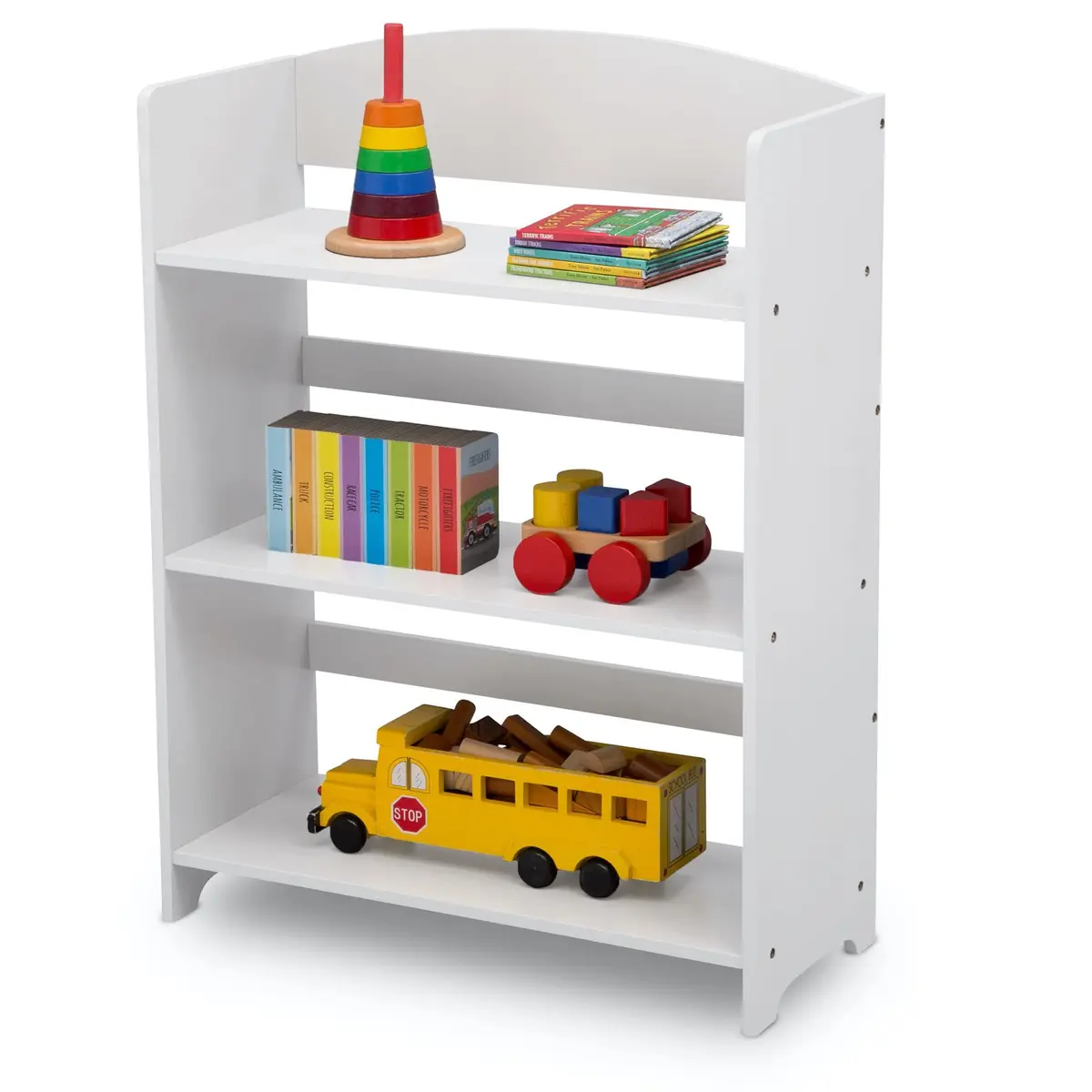 Delta Children MySize Bookshelf Bianca White | Kid-Sized, Sturdy Wood, Safe & Durable (24.63in W x 10.5in D x 33in H) - view 4