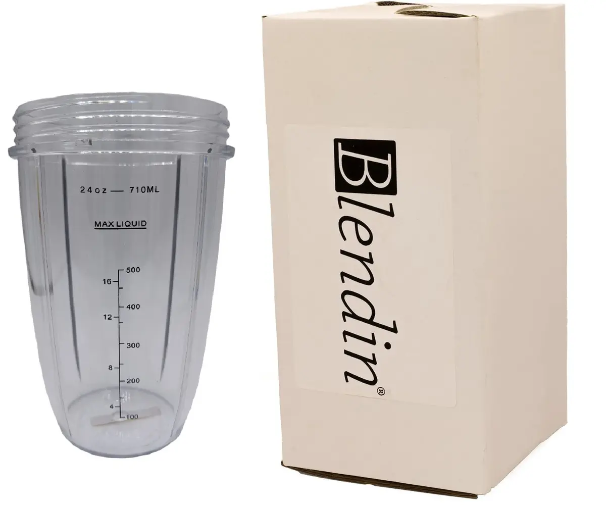 Blendin Clear Tall Jar 709ml (24 Oz) | Replacement Cup for Nutribullet 600W & 900W Blenders - view 5