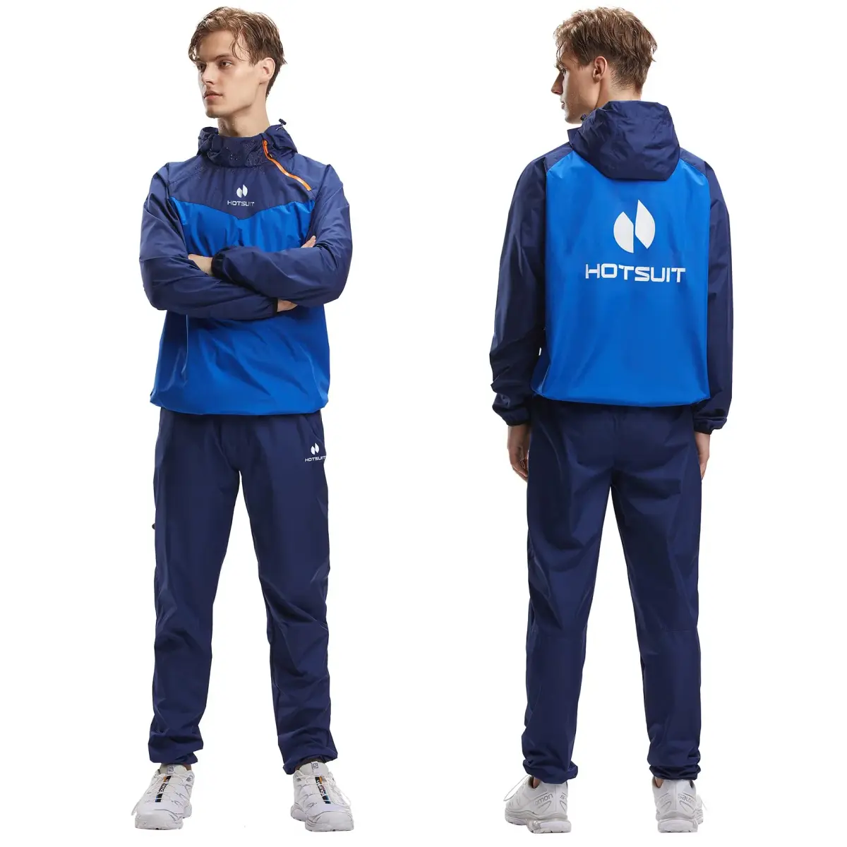 HOTSUIT Men's Sauna Suit Jacket & Pants XXL Navy | Sweat-Inducing Workout Gear - view 8