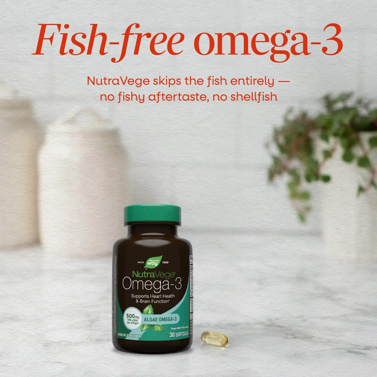 Nature's Way NutraVege Vegan Algal Oil Omega-3 550 mg (30 Count) | Supports Heart, Brain, and Eye Health - view 3