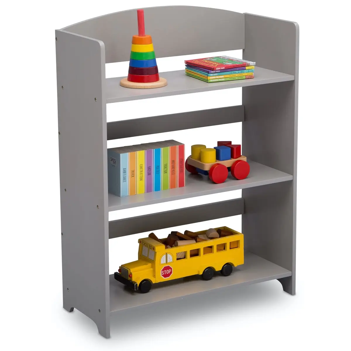 Delta Children MySize Bookshelf - Greenguard Gold Certified, Grey | Kid-Sized, Sturdy Wood Bookcase for Kids - view 4