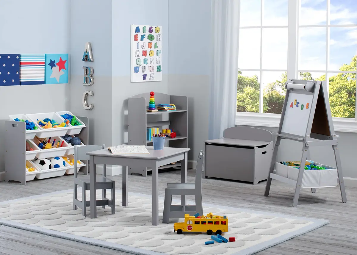Delta Children MySize Bookshelf - Greenguard Gold Certified, Grey | Kid-Sized, Sturdy Wood Bookcase for Kids - view 5