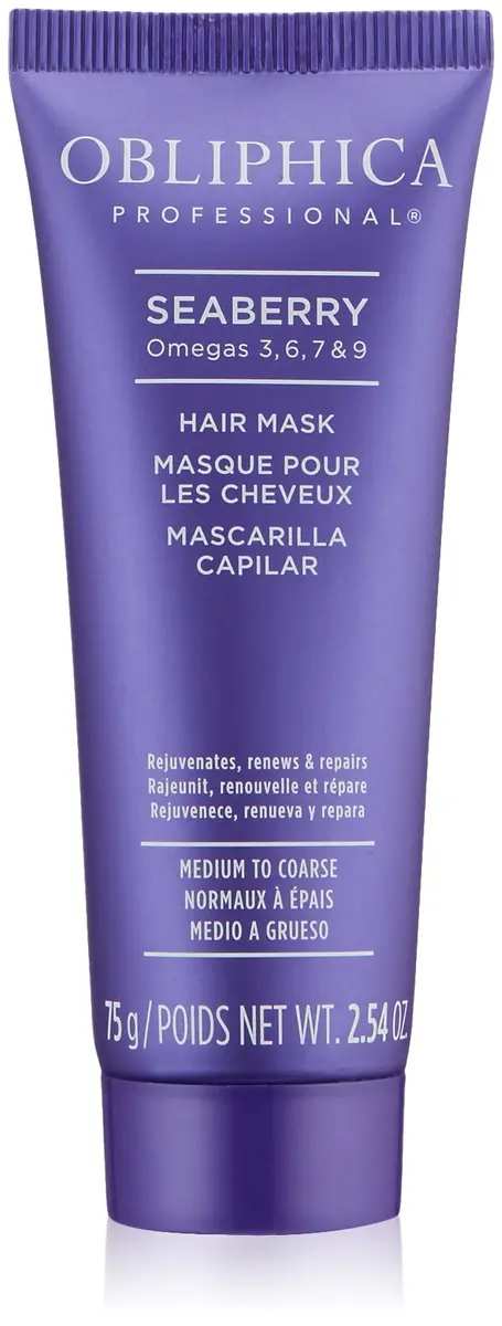 Obliphica Seaberry Hair Mask 2.64 Fl Oz | Deep Hydrating & Repair for Dry, Damaged Hair - main product image