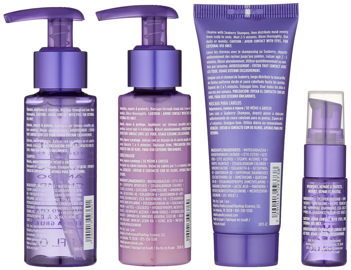 Obliphica Seaberry Medium To Coarse Travel Kit | Nourishing Hair Care On the Go - view 2