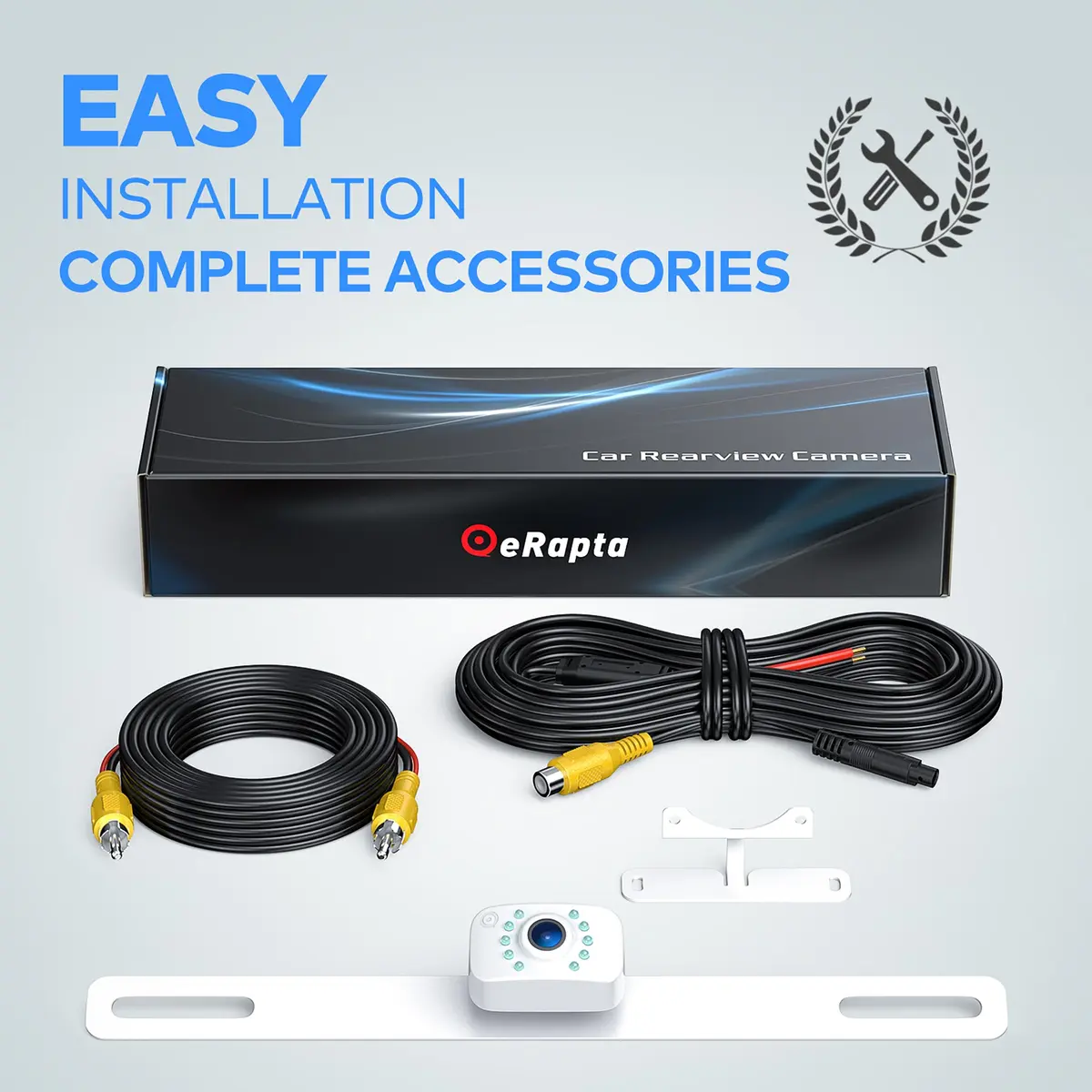 eRapta HD T01B Backup Camera Rear View License Plate Reverse Camera with 149° Wide View & Night Vision - view 7
