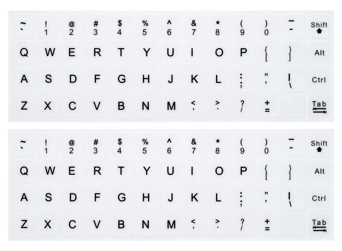 CaseBuy English Keyboard Stickers for Laptops & PCs | 48 Stickers - main product image
