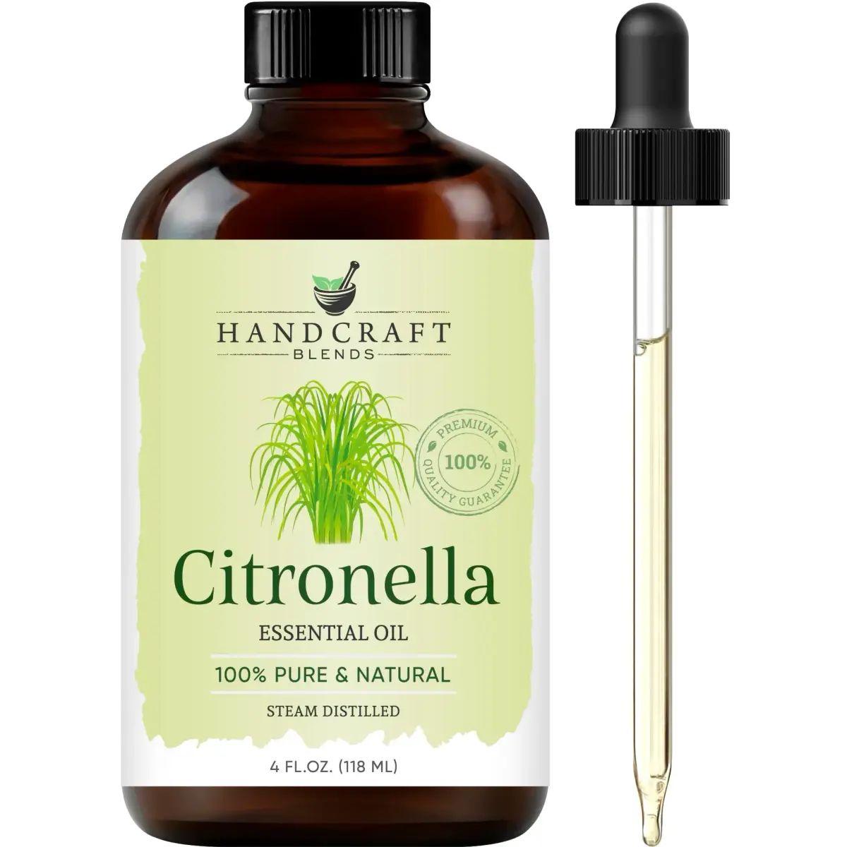 Handcraft Blends Citronella Essential Oil 118ml (4 Fl Oz) | Pure, Natural, Premium Grade for Diffuser & Soap Making - main product image