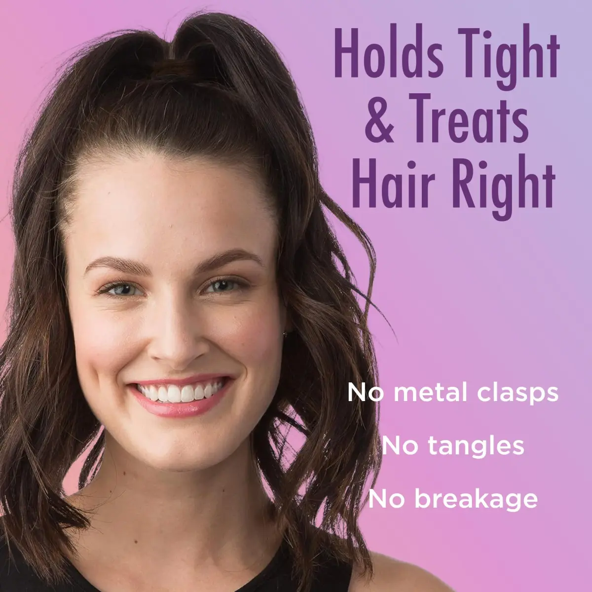 Goody Ouchless Elastic Hair Ties, 30 Count, Brown, 4MM | No-Snag, No-Damage Hold - view 3
