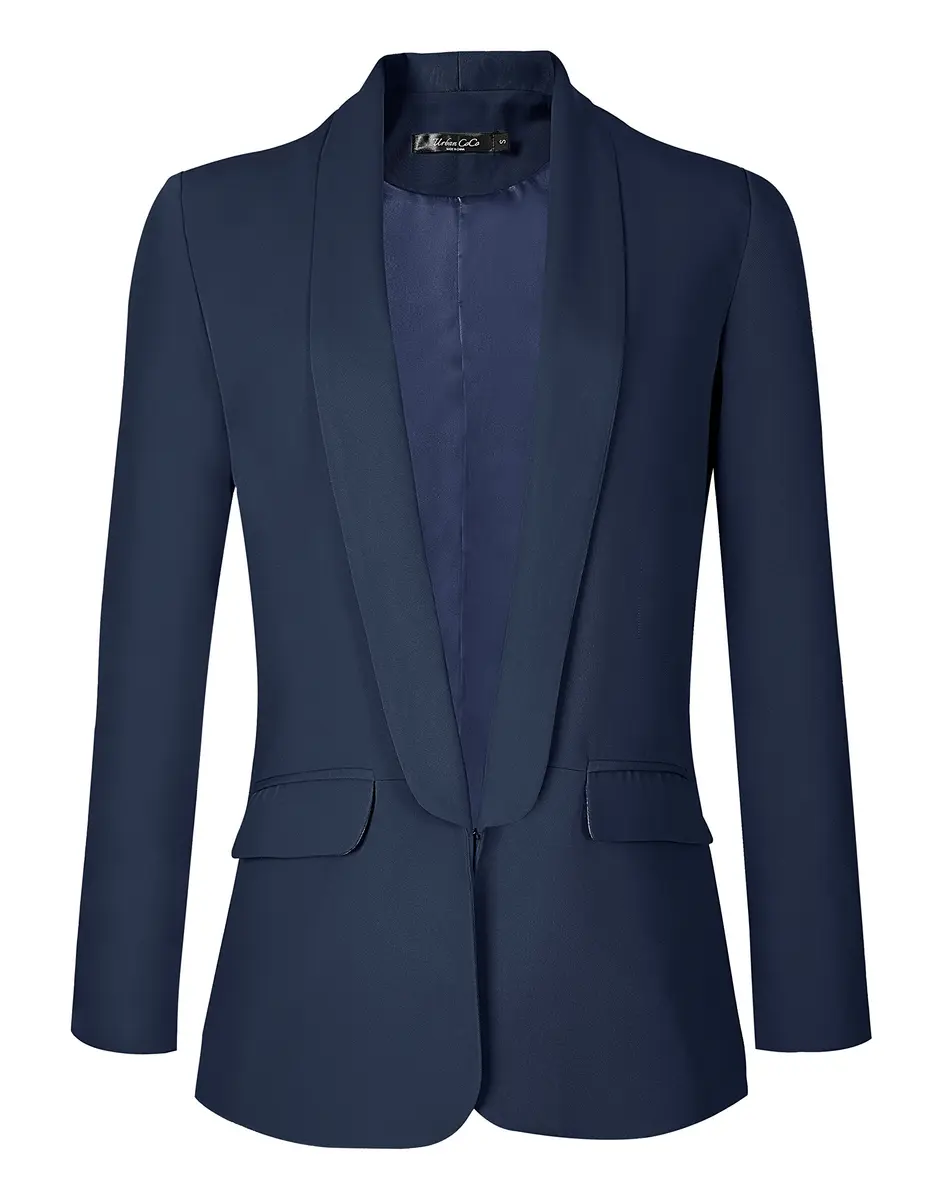 Urban CoCo Women's Office Blazer Jacket Open Front | Elegant Business Style with Hook & Eye Closure - main product image