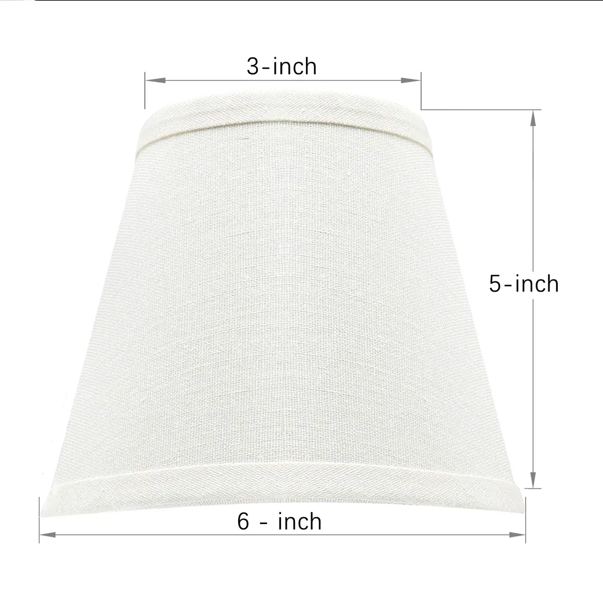 Eurus Home White Linen Lampshade Set of 6 | Clip-On Empire Shade for Chandeliers - view 2