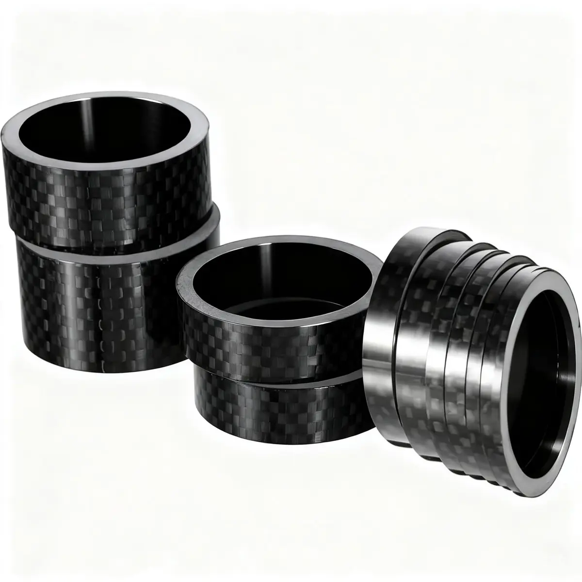 Sumind Carbon Fiber Bike Headset Spacers 1-1/8 Inch | 7 Sizes for Precise Fit & Light Weight - main product image