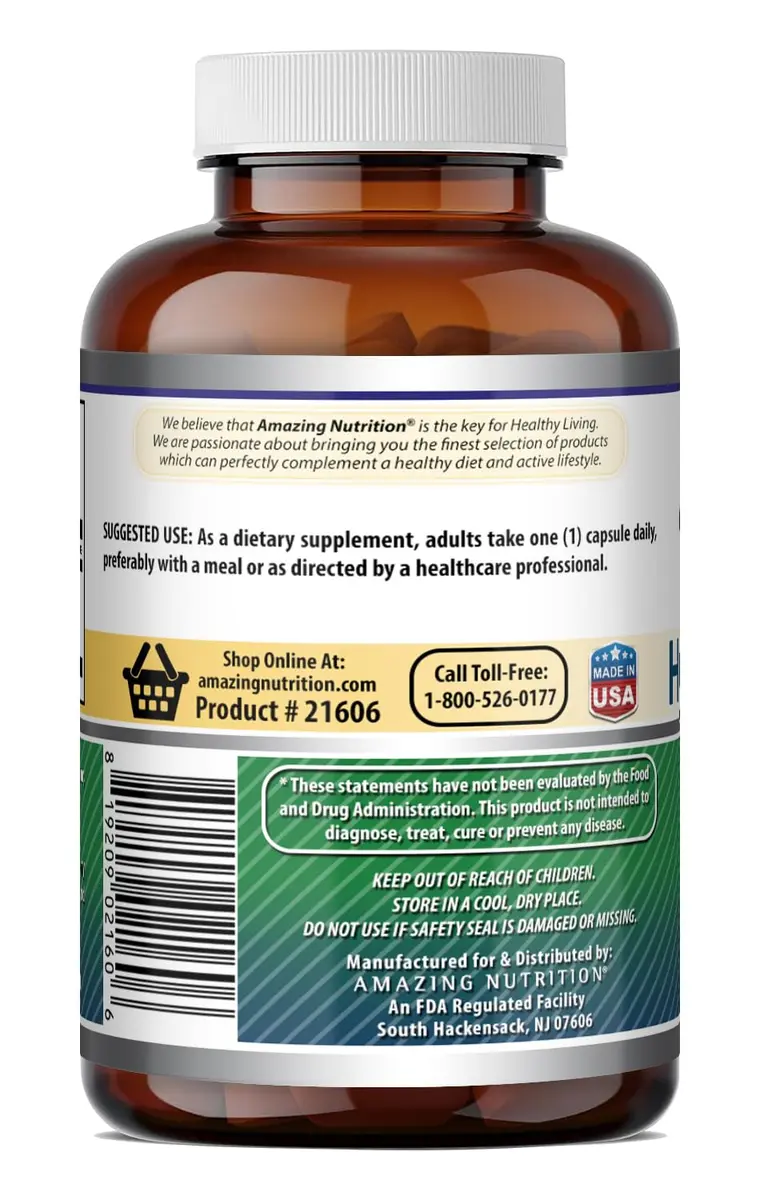 Amazing Nutrition Hyaluronic Acid 100 Mg Supplement | Capsules | Gluten-Free | Made in USA (250) - view 5