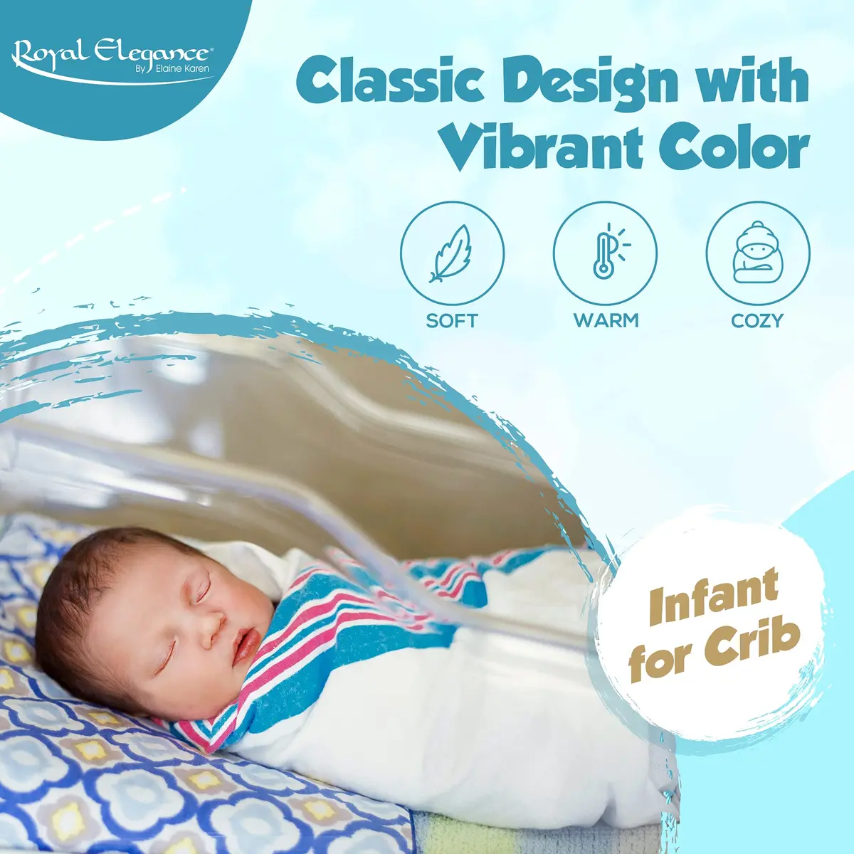 Elaine Karen 100% Cotton Hospital Receiving Blankets Flannel 12 Pack | Soft, Lightweight & Versatile Baby Wraps - view 3
