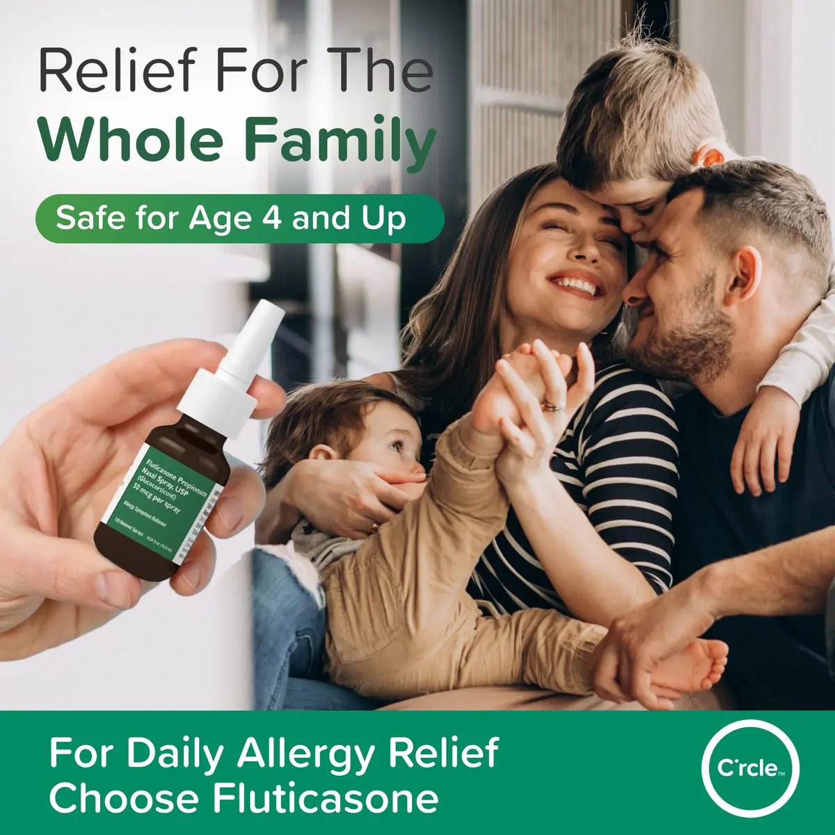 FlutiCare Fluticasone Allergy Nasal Spray 0.54 Fl Oz (Pack of 4) | 24-Hour Non Drowsy Relief - view 7