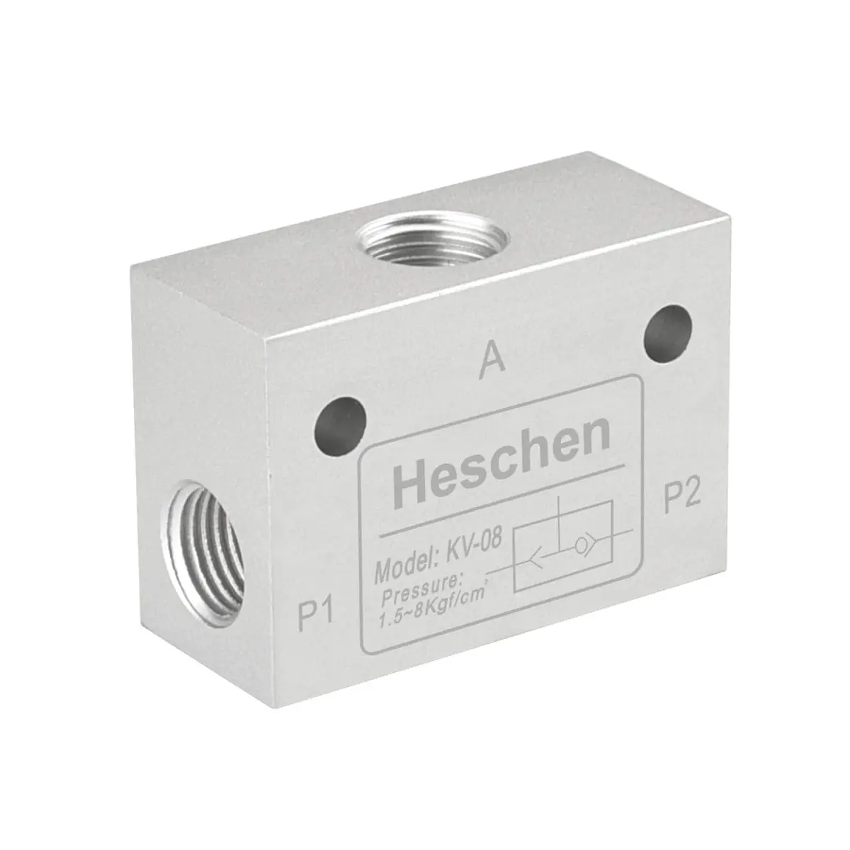 Heschen Pneumatic Shuttle Valve KV-08 PT1/4 Aluminum Alloy | Efficient Air Control - main product image