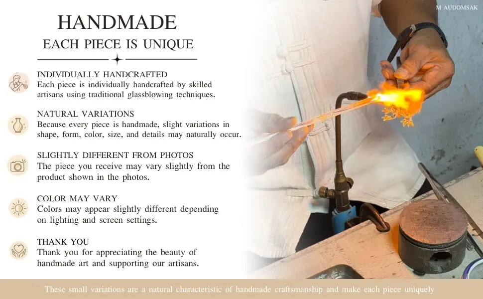 M Audomsak Hand Blown Art Glass Sea Turtle Figurine | Vibrant Coastal Decor, Unique Handmade Gift (2 in, 5.1 cm) - view 10