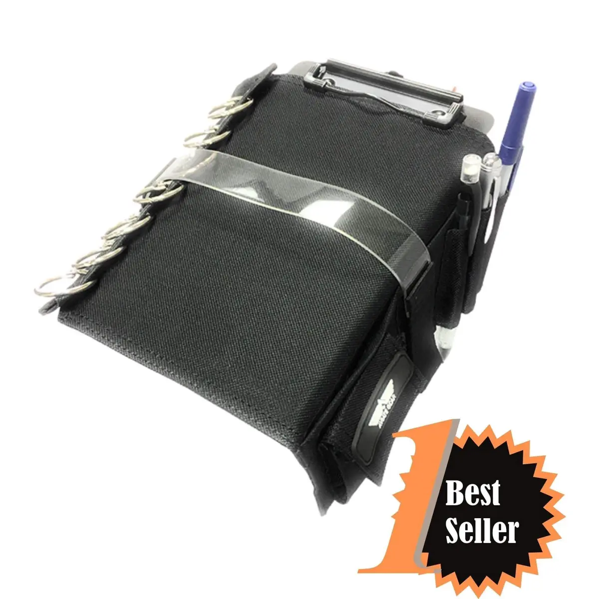 Performore Pilot Kneeboard with Clipboard & Knee Strap - Black, 11.5" x 8.5" | Organize Approach Plates & Checklists - view 3