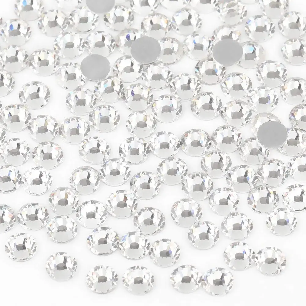 BEADSLAND Flat Back Rhinestones SS12 (1440pcs) | Crystal Glass Gems for Crafts & Nail Art - main product image