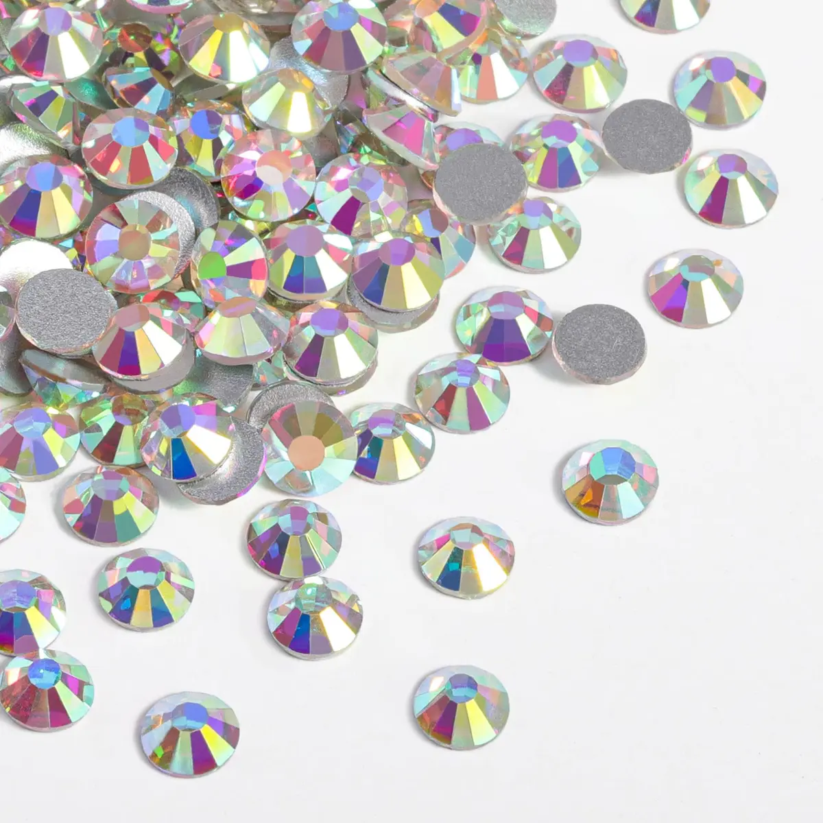 Beadsland Flat Back Crystal Rhinestones SS8 1440pcs | Sparkling AB Finish for Crafts & Nails - view 2
