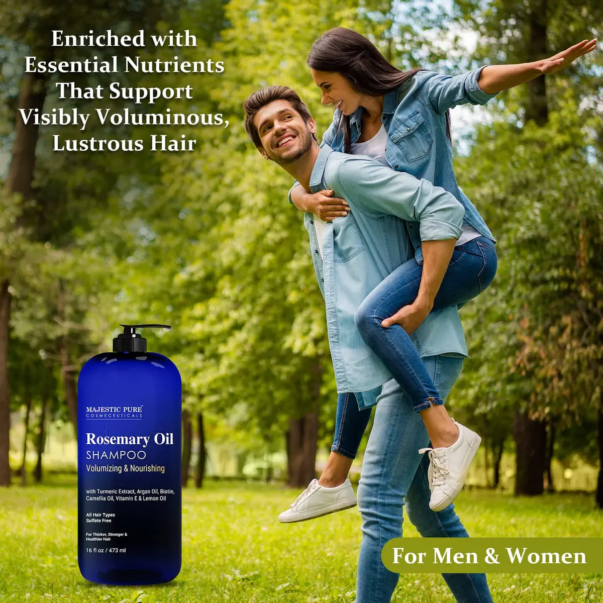 Majestic Pure Rosemary Oil Shampoo 473ml (16 Fl Oz) | Promotes Hair Growth & Thickness - view 5