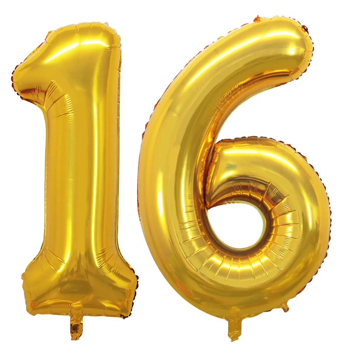 GOER 16th Birthday Balloons 42 Inch Jumbo Foil Helium (Gold) | Sweet 16 Party Decorations - main product image