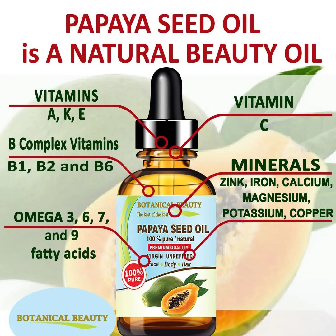 Botanical Beauty Papaya Seed Oil 15 ml | Natural Virgin Cold Pressed Face & Skin Oil for All Skin Types - view 5
